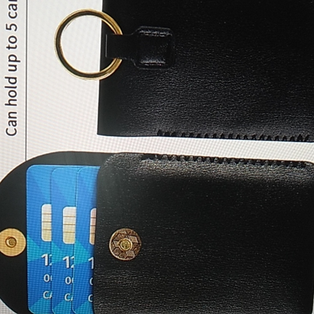 Cocases Key Ring Bracelet & Credit Card Pocket, Tassel Wrist Bangle Black - Picture 4 of 9